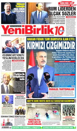 Yeni Birlik Gazetesi | 22 Aralık 2025