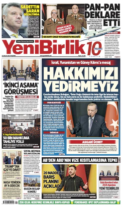 Yeni Birlik Gazetesi | 25 Aralık 2025