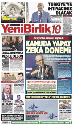 Yeni Birlik Gazetesi | 29 Aralık 2025