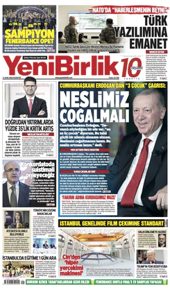 Yeni Birlik Gazetesi | 12 Ocak 2026