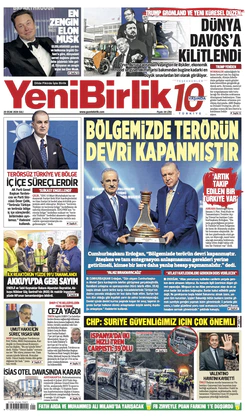 Yeni Birlik Gazetesi | 20 Ocak 2026
