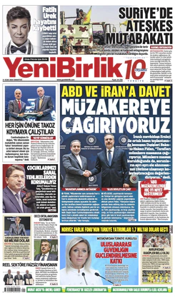 Yeni Birlik Gazetesi | 31 Ocak 2026