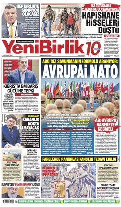 Yeni Birlik Gazetesi | 6 Şubat 2026