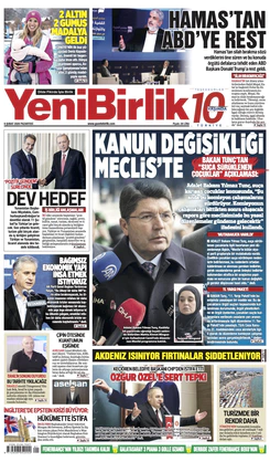 Yeni Birlik Gazetesi | 9 Şubat 2026