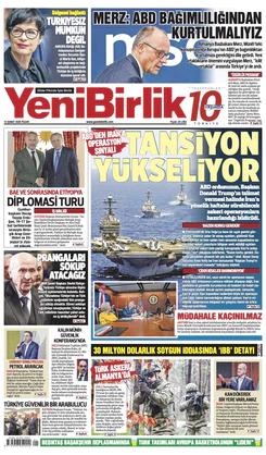 Yeni Birlik Gazetesi | 15 Şubat 2026