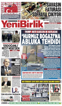 Yeni Birlik Gazetesi | 13 Nisan 2026