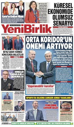 Yeni Birlik Gazetesi | 15 Mayıs 2026