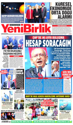 Yeni Birlik Gazetesi | 31 Mayıs 2026