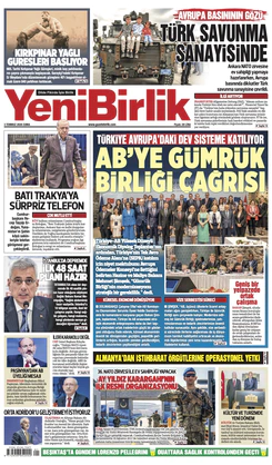 Yeni Birlik Gazetesi | 3 Temmuz 2026