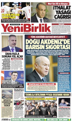 Yeni Birlik Gazetesi | 20 Temmuz 2026