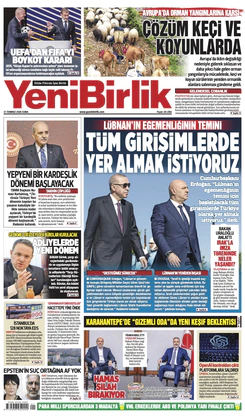 Yeni Birlik Gazetesi | 31 Temmuz 2026