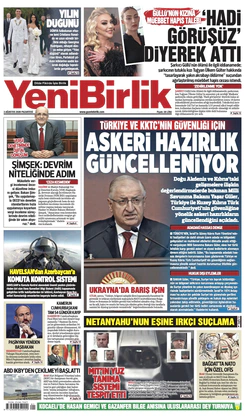 Yeni Birlik Gazetesi | 3 Ağustos 2026
