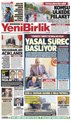 Yeni Birlik Gazetesi | 5 Ağustos 2026