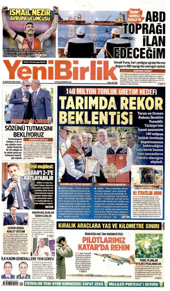 Yeni Birlik Gazetesi | 16 Ağustos 2026