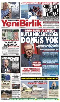 Yeni Birlik Gazetesi | 31 Ağustos 2026
