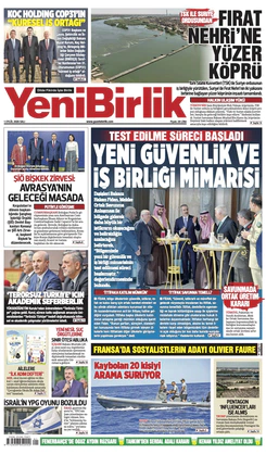 Yeni Birlik Gazetesi | 1 Eylül 2026