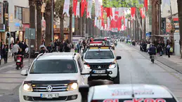 Merkezefendi'de Türkiye Baja Şampiyonası için kortej geçişi yapıldı
