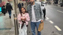Caner Erkin kızı Mihran Ela ile Nişantaşı’nda görüntülendi
