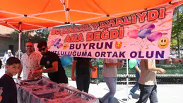 Boşanma sevinci lokma ikramıyla kutlandı
