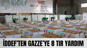 İDDEF’ten Gazze’ye 8 tır yardım: Gıda, un, hijyen ve battaniye desteği