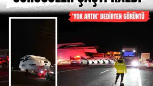 Erzurum’da yat yüklü tır karayolunu kapattı: Karşılarında yatı görenler şaşırdı