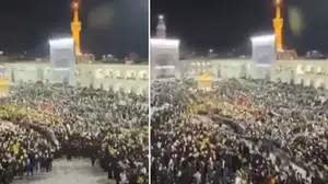 İran Ayağa Kalktı! Meşhed’de Binlerce Kişi Türbe Avlusunda Toplandı