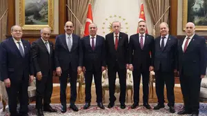 Filistin heyeti Beştepe’de Cumhurbaşkanı Erdoğan ile görüştü