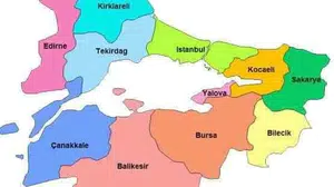 Marmara Bölgesi haritasında dikkat çeken şehirler!