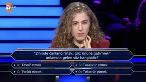 Zihinde canlandırmak, göz önüne getirmek anlamına gelen söz hangisidir?