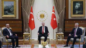 Cumhurbaşkanı Erdoğan, Beştepe’de Filistin heyetini ağırladı