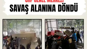 CHP Genel Merkezi'ne polis zorla girdi bina içinde barikatlar kuruldu