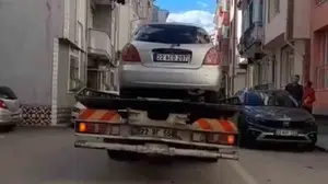 Makas atan sürücü, polisin takibiyle yakalandı