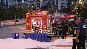 Denizli'deki akaryakıt istasyonundaki yangın kontrol altına alındı