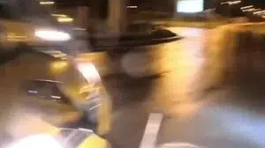 Antalya'da hafif ticari araç ile motosikletin çarpışma anı kask kamerasında