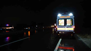 Su birikintisine giren otomobil refüje düştü: 1 yaralı