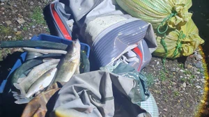 Kaçak balık avı yapan şahıslar fotokapana yakalandı