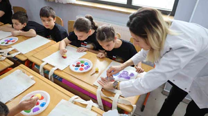 Sakaryalı öğrenciler 23 Nisan’ı sanat atölyesiyle kutladı