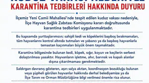Edremit'te kuduz vakası nedeniyle karantina tedbirleri alındı