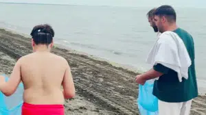 Samsun'da çevre gönüllüleri sahil temizliği yaptı