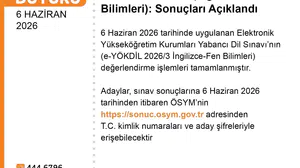 Akademik kariyer yolunda kritik viraj: e-YÖKDİL 2026/3 sonuçları erişime açıldı