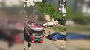 Alanya'da park halindeki kamyonette yangın kontrol altına alındı