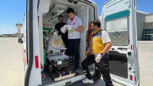 Mardin’den Konya’ya hava yoluyla taşınan 14 günlük bebek tedaviye alındı