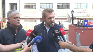 Gaziantep'te Halı Sarayı İş Merkezi'nde yangın kontrol altına alındı