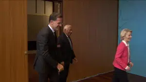 NATO genel sekreteri rutte, ab konsey başkanı costa ve ab komisyon başkanı leyen ile görüştü