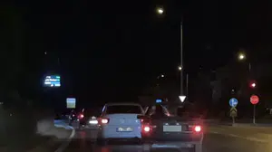 Konya'da makas atan sürücü trafiği tehlikeye soktu