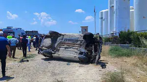 Gaziantep'te takla atan otomobilde 7 yaşındaki çocuk hayatını kaybetti