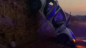 Bingöl'de yol yapım çalışmaları sırasında meydana gelen trafik kazasında 2 kişi yaralandı