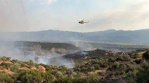 Bozdoğan'da orman yangını nedeniyle tahliye işlemleri başladı