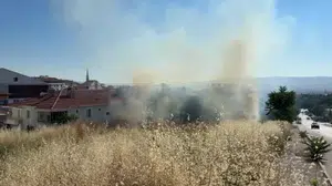 Çorum'da otluk alanda yangın kontrol altına alındı
