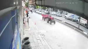 Haymana'da traktörün römorku kontrolden çıktı, panik yaşandı